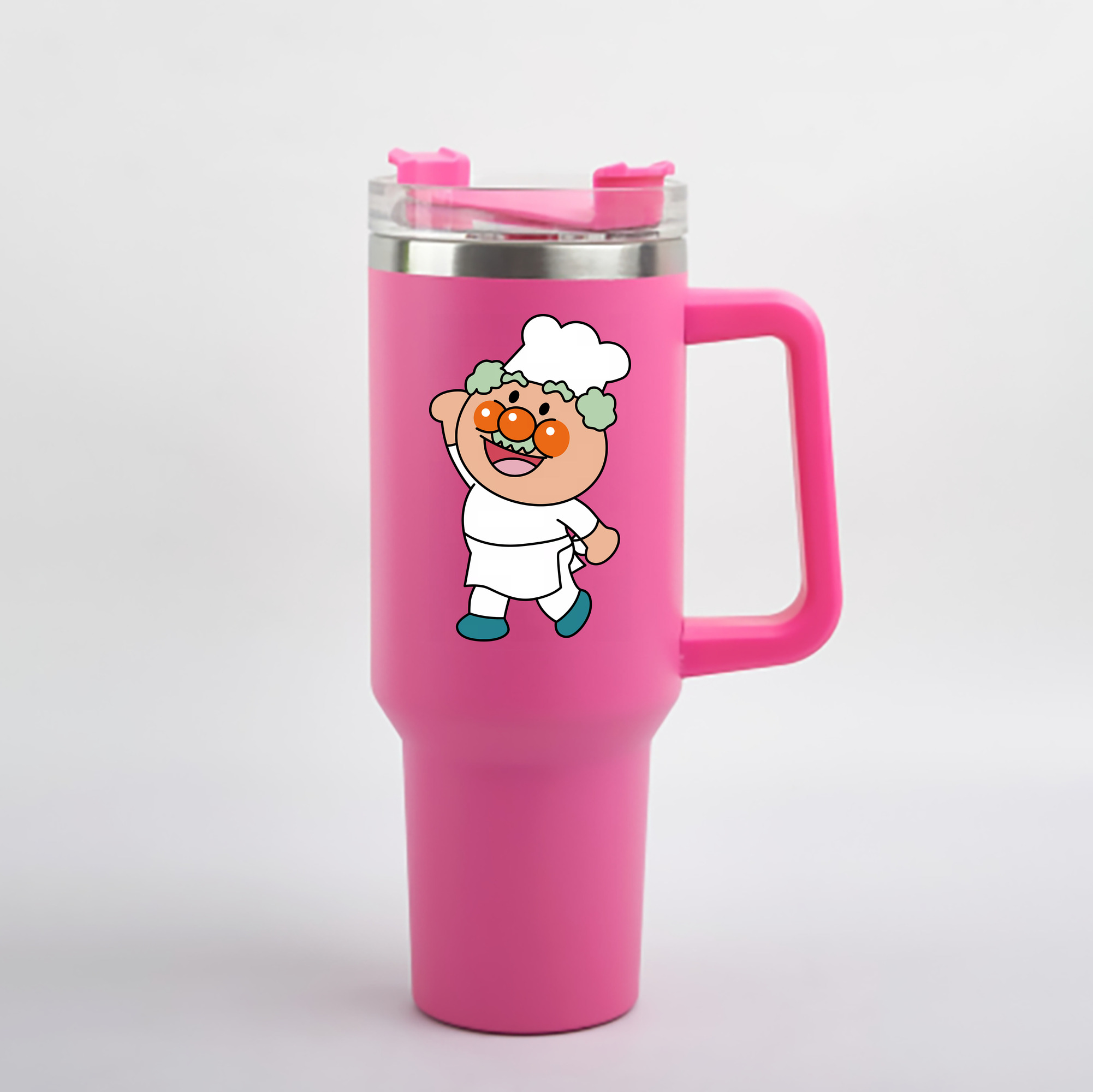 （画像用） アンパンマン Anpanman 1200mL車用タンブラー - クリスタルステッカー（プラスチックストロー付き）